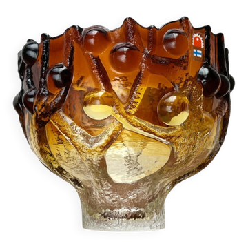 Mid-Century Modern Art Glass Tree Bowl by Kai Blomqvist for Kumela, Finland, 1960s