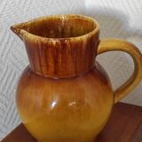 Glazed ceramic pitcher