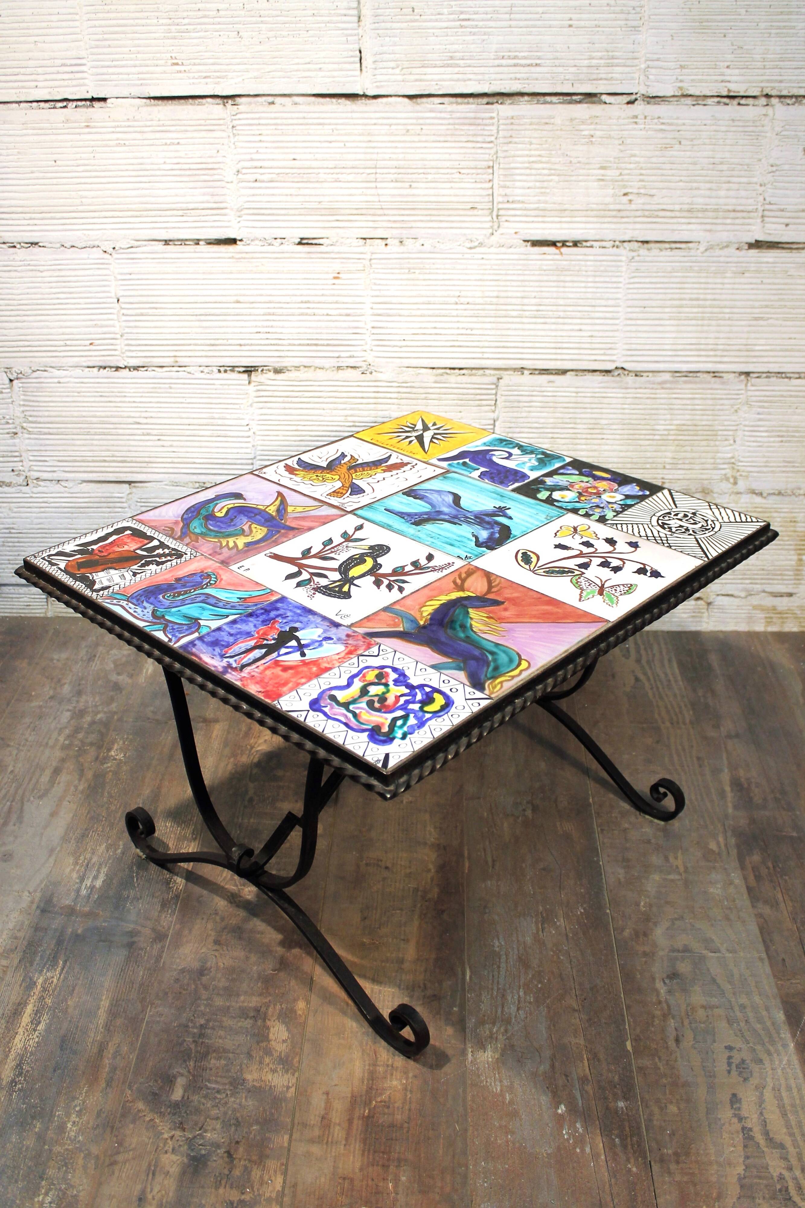 Ceramic coffee table 1940s