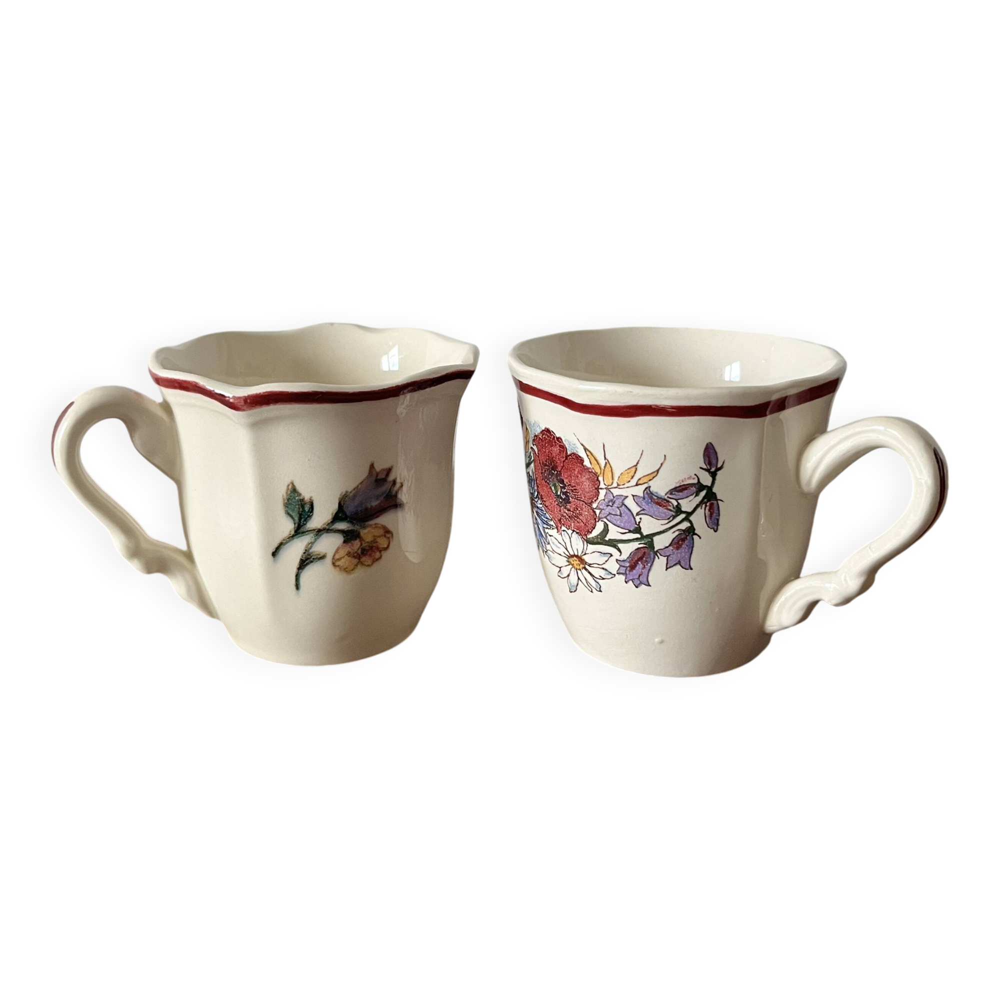 Set of 2 Sarreguemines mugs (France Agreste)
