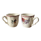 Set of 2 Sarreguemines mugs (France Agreste)