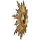 Large Deknudt Sunburst Gold Leaf Sun Mirror Sixties