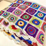 Multicolored crochet cover