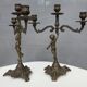 "Il mio bel foco" pair of candlesticks XIXth cherubs 3 torchieres