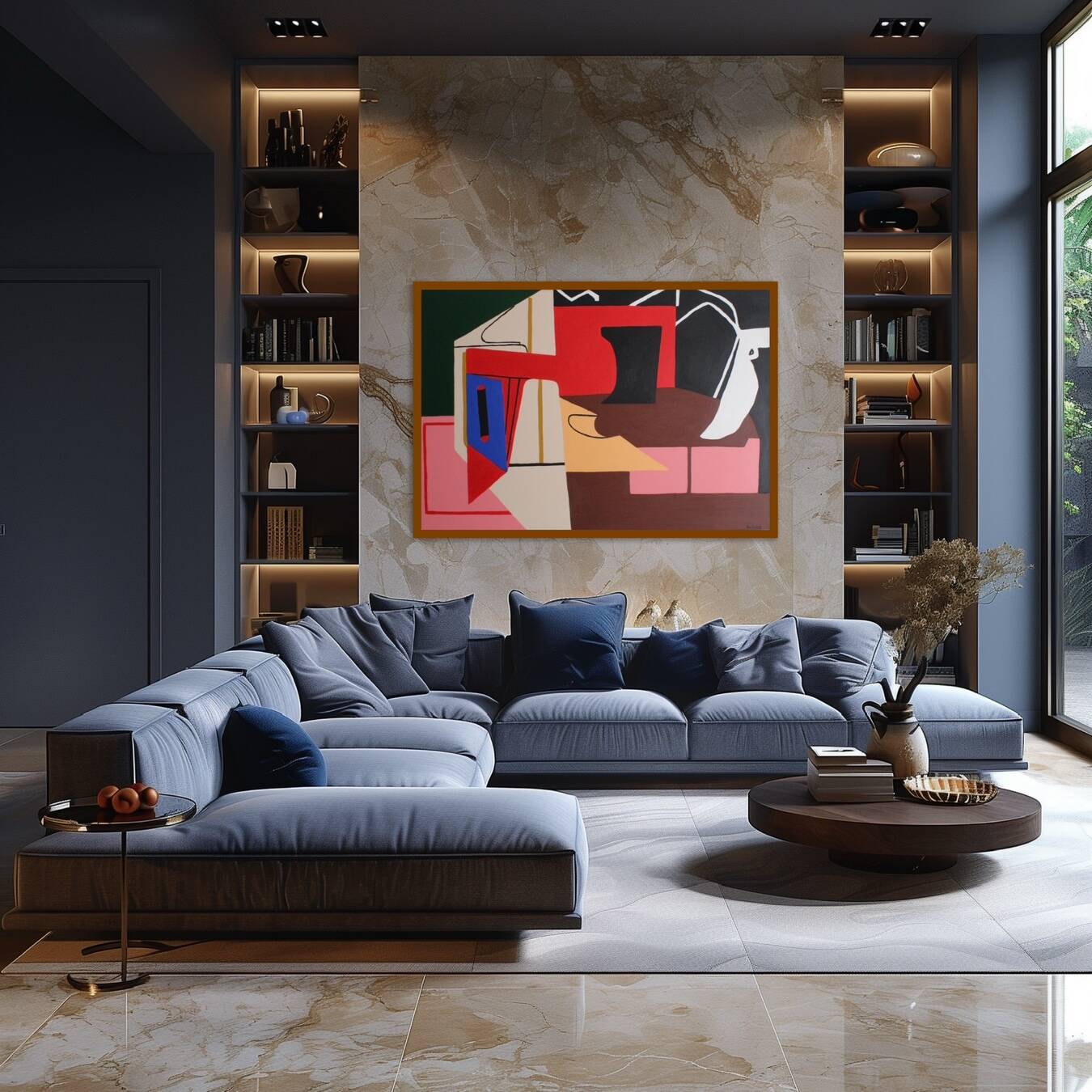 Original stretched canvas painting "chaos" 116x81