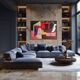 Original stretched canvas painting "chaos" 116x81