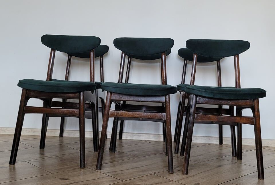 Ensemble de 6 chaises conçues par T. Halas vintage 60