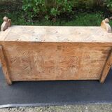 Ancient brutalist chest carved wind rose