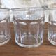Set of 3 old jam glass jars