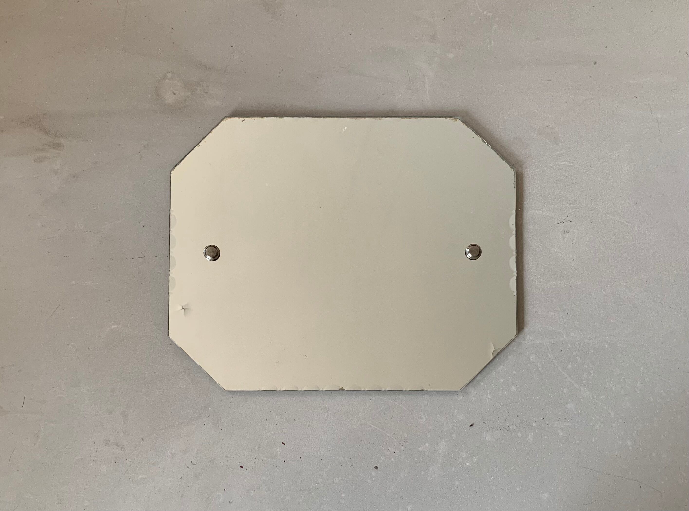 Old beveled wall mirror