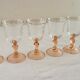 Set of 6 luminarc pink wine glass