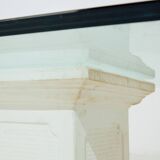 MK10238 Glass and concrete coffee table