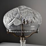 French Art Deco Cut Crystal 'Mushroom' Table Lamp, 1920s