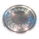 Round dish in silver-plated and glazed metal from the St Médard goldsmith's shop (hallmarks).