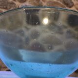 Antique bubbled blown glass salad bowl