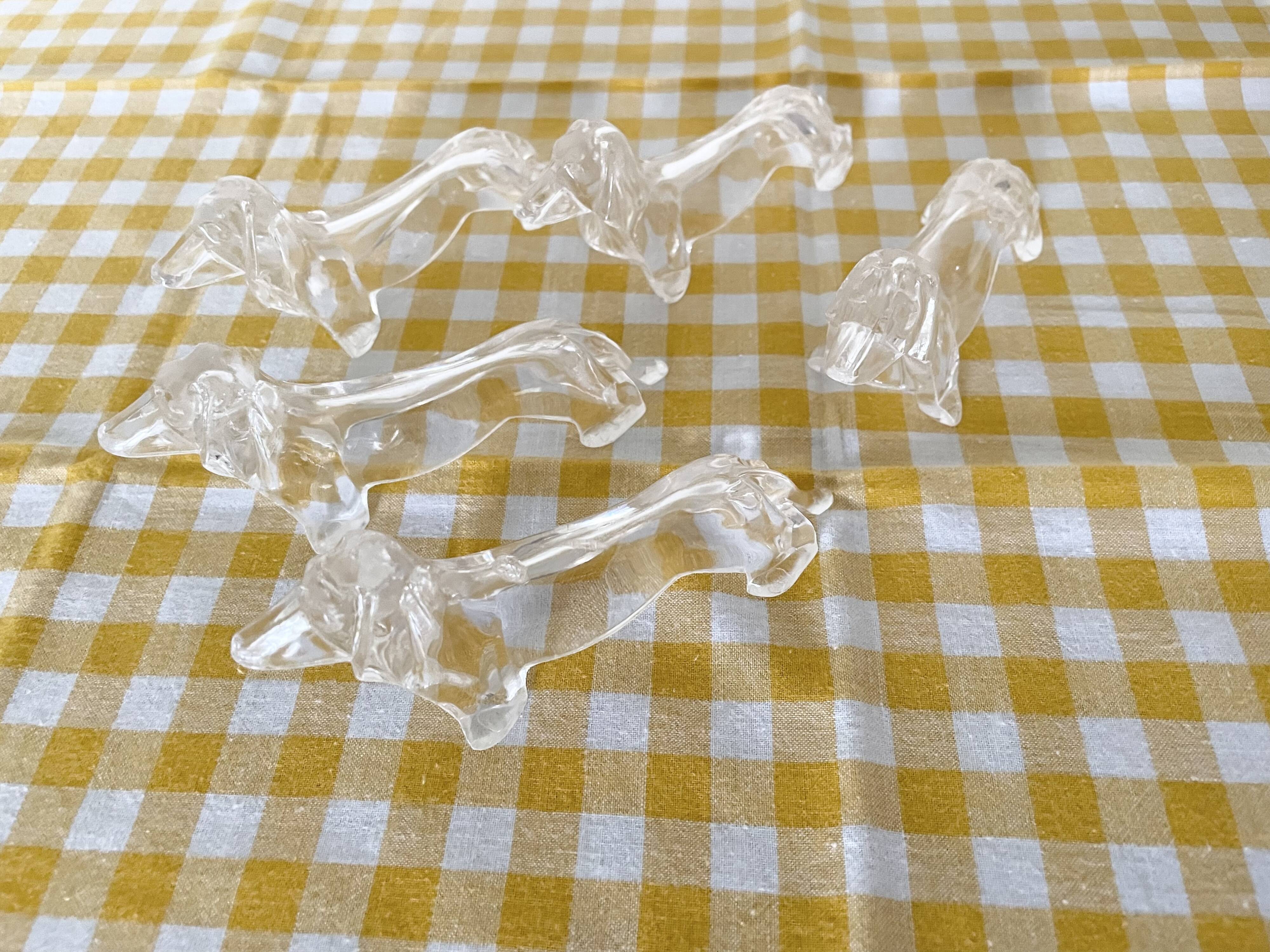 Transparent dachshund knife holder