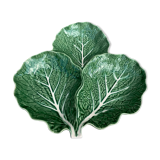 Plat barbotine 3 feuilles de choux