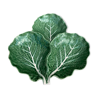 Plat barbotine 3 feuilles de choux