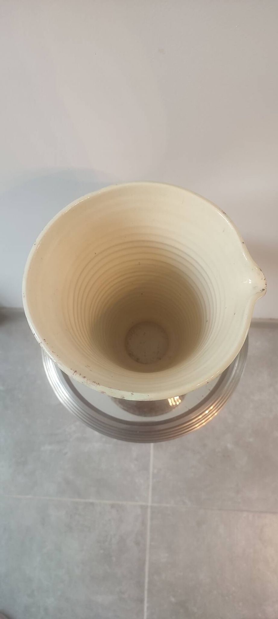 Large conical pitcher vase Accolay ceramics