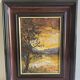 Oil on Canvas Landscape One Evening at the Hatching Pond Signed Gilles Laverne