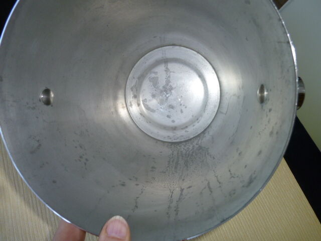 Champagne bucket in chrome steel signed André Leroy