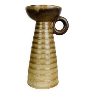 Vintage stoneware candle holder, ceramic