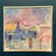 Original Swedish Oil on Panel – “Figure in Landscape” by Poul K. Jörgensen