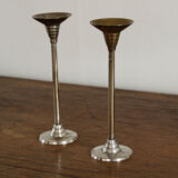 Pair of art deco style candle holders