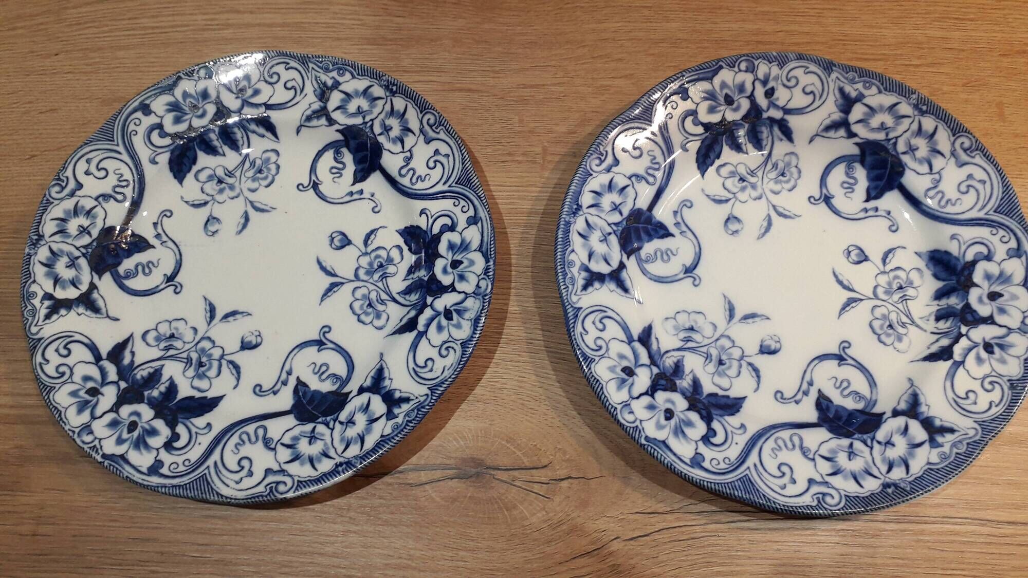Flat plates and flat in CREIL Faïence and MONTEREAU model FLORA