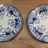 Flat plates and flat in CREIL Faïence and MONTEREAU model FLORA