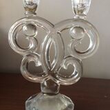 Pair of crystal candlesticks from Vannes crystal