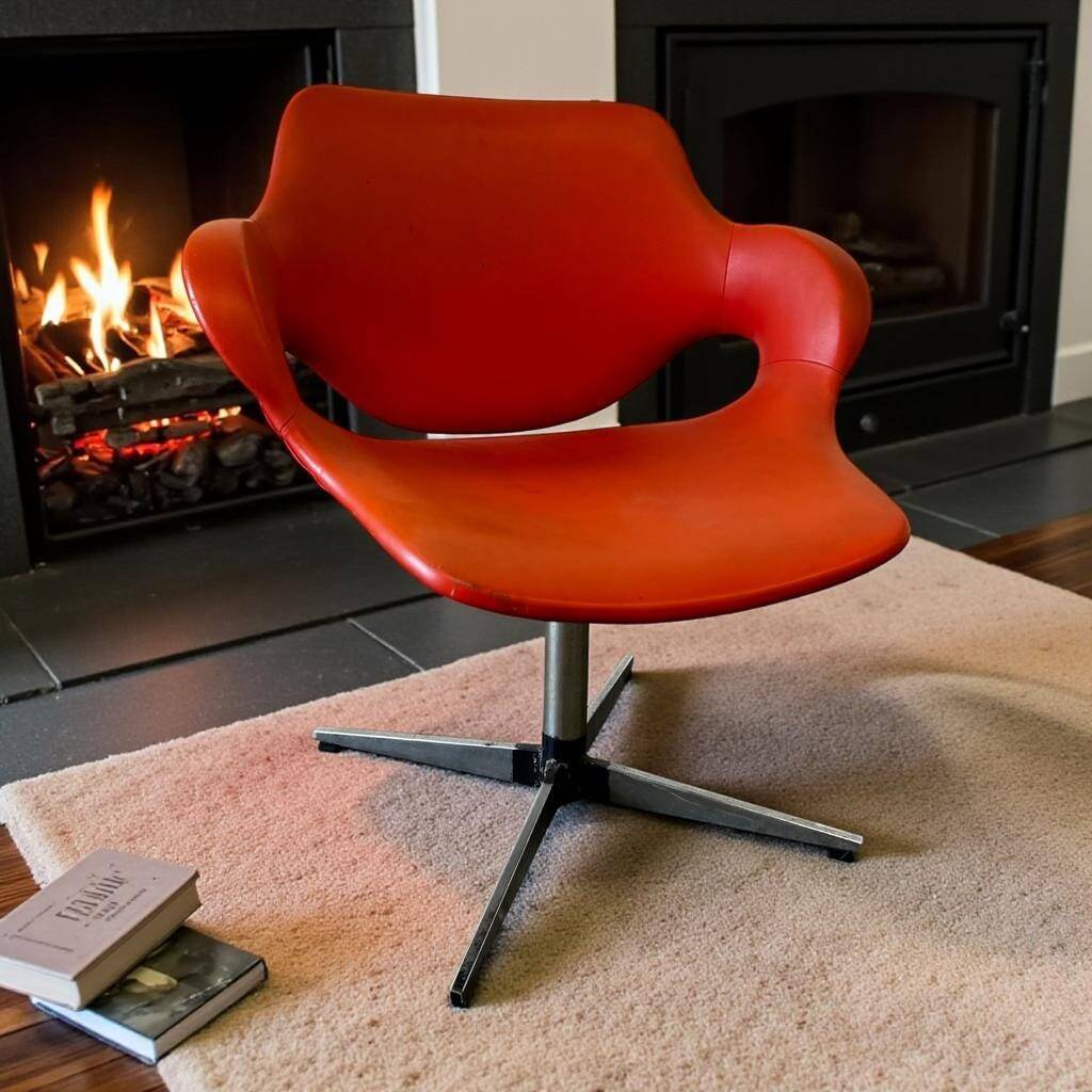 Vintage orange lounge armchair / children's chair