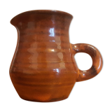 Ceramic milk pot creamer with orange glaze