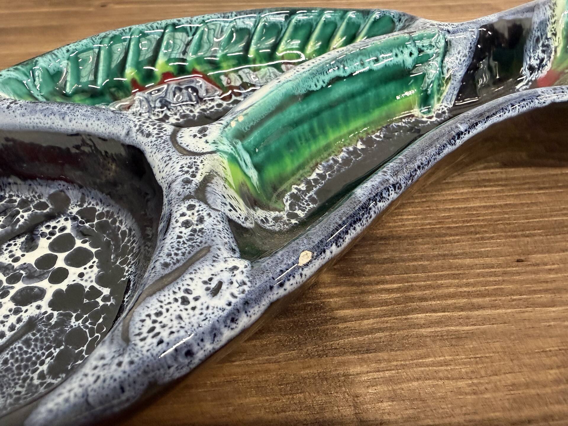 Empty pocket dish "Fish" in Vallauris ceramic from the 1950s-1960s.