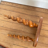 Vintage tripod stool with turned feet