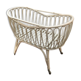 Rattan baby cradle