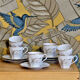 Six tasses à café vintage en porcelaine italienne estampillées Tognana