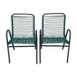 Paire de fauteuils scoubidou