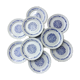 10 dessert plates blue flowers