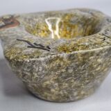 Empty pocket in vintage glazed ceramic signed "Gelb"