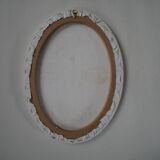 Oval painting Acrylic portrait on canvas young woman bohemian decoration female subject