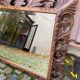 19th century carved solid wood mirror with beveled glass, 100x80cm