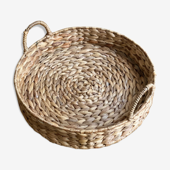 Round top in vintage braided rattan