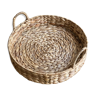 Round top in vintage braided rattan