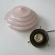 Old art-deco pendant lamp in pink opaline