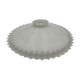 Corrugated opaline glass wafer