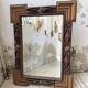 Tramp art mirror 1900 folk art France