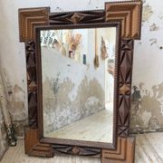Miroir Tramp art 1900 folk art France