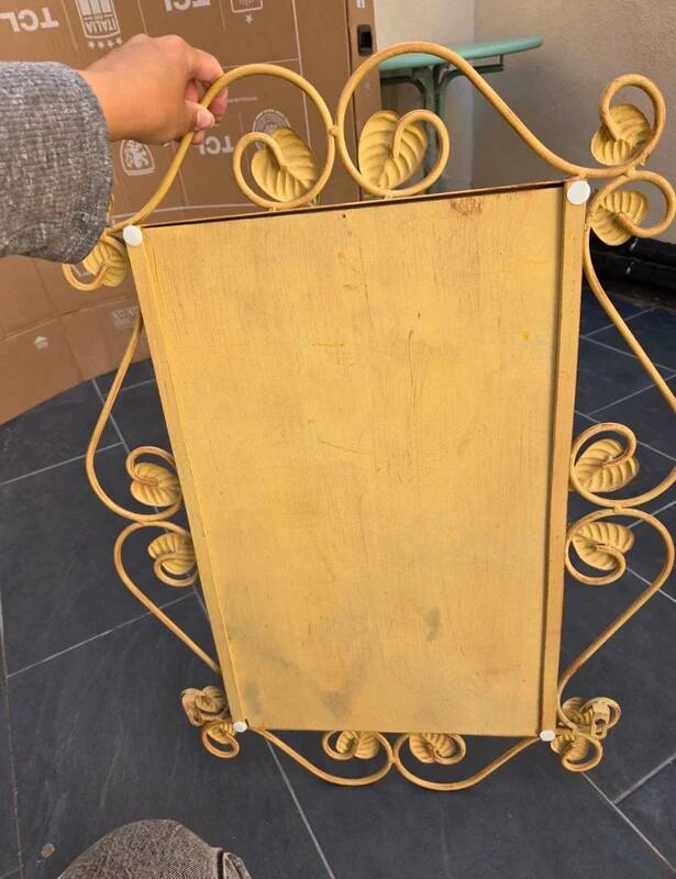 Miroir vintage artdeco fer forgé