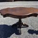 Antique round table in solid oak